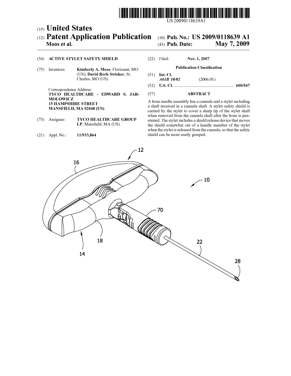 Active Stylet Safety Shield - diagram, schematic, and image 01