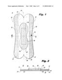 BODY-ATTACHABLE SANITARY NAPKIN diagram and image