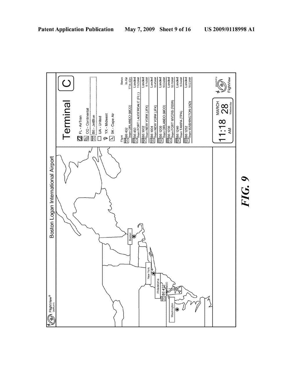 Flight Tracking Display Systems and Methods - diagram, schematic, and image 10