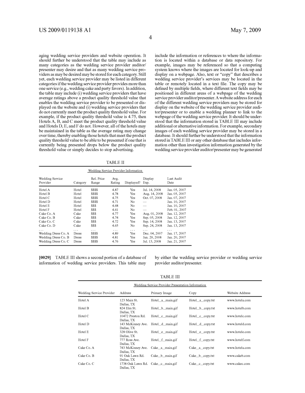 System and method for managing and presenting information of wedding service providers - diagram, schematic, and image 10