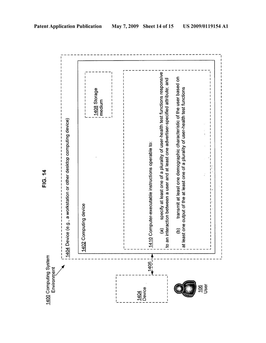 Determining a demographic characteristic based on computational user-health testing of a user interaction with advertiser-specified content - diagram, schematic, and image 15