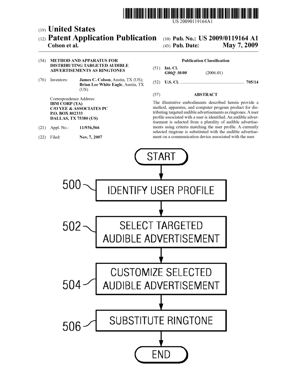 Method and Apparatus for Distributing Targeted Audible Advertisements as Ringtones - diagram, schematic, and image 01