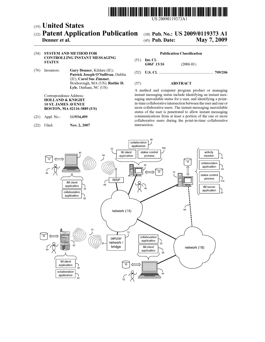 SYSTEM AND METHOD FOR CONTROLLING INSTANT MESSAGING STATUS - diagram, schematic, and image 01