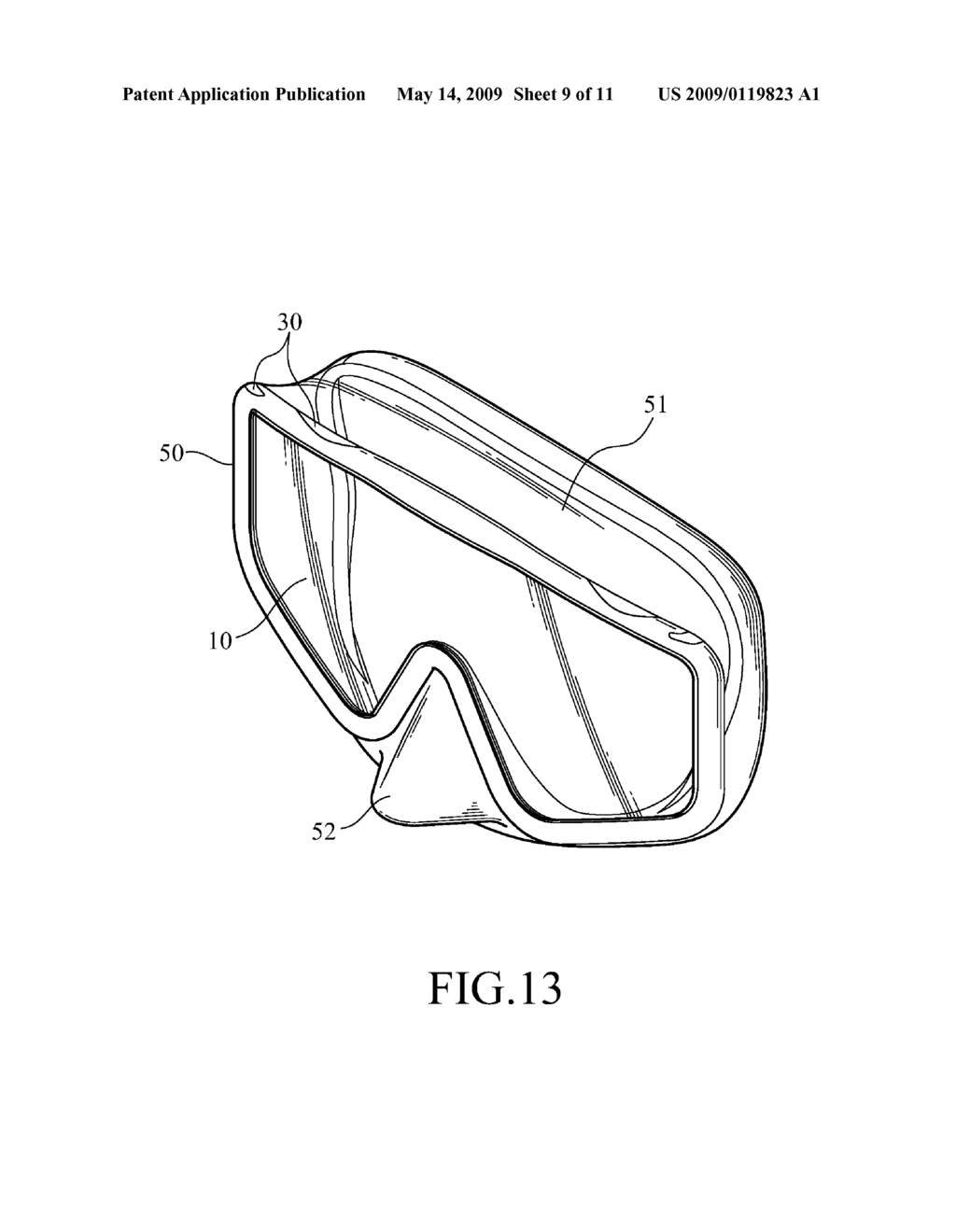 FRAMELESS DIVING MASK AND METHOD FOR FABRICATING THE SAME - diagram, schematic, and image 10