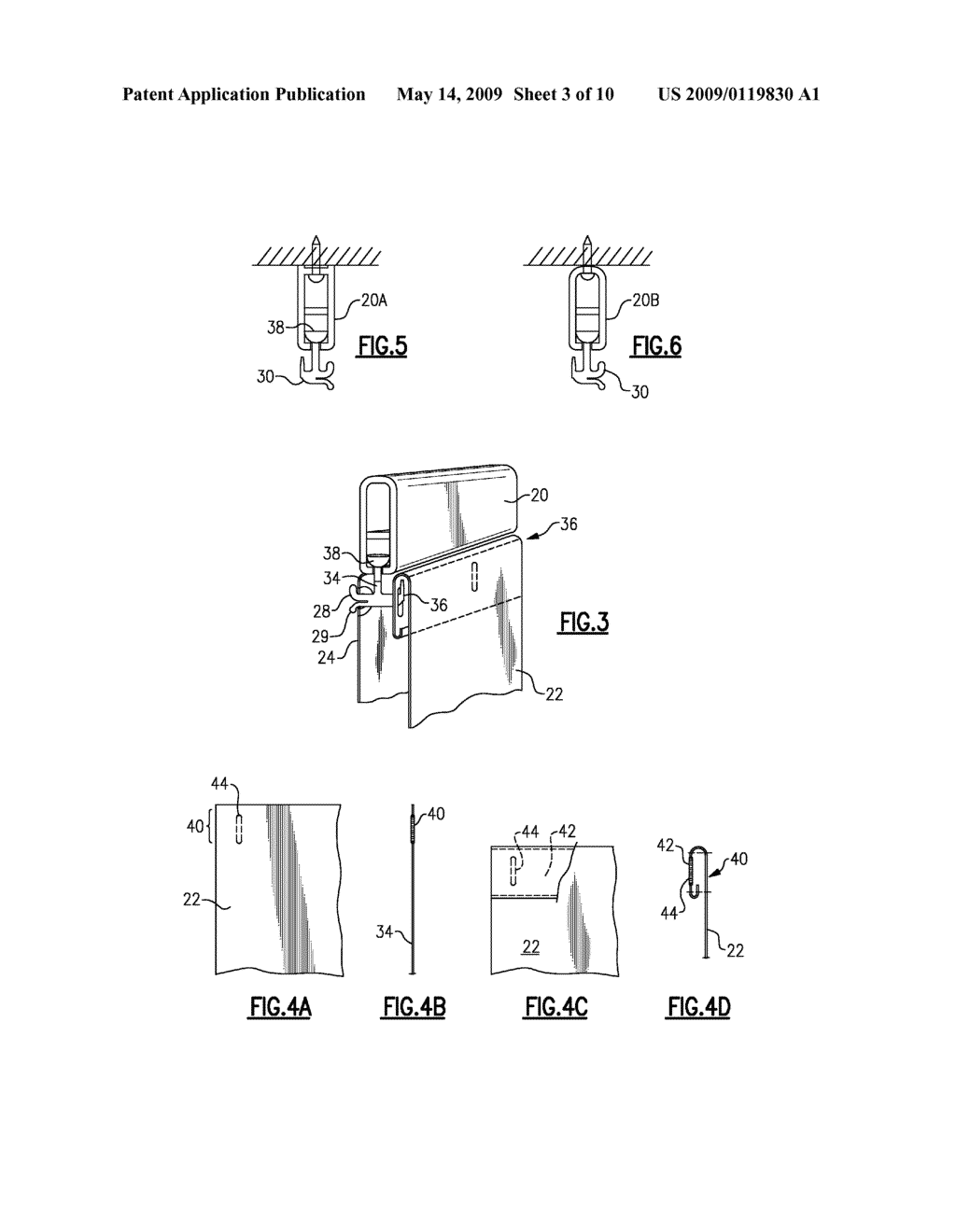 Shower Curtain Rail and Glide Assembly - diagram, schematic, and image 04