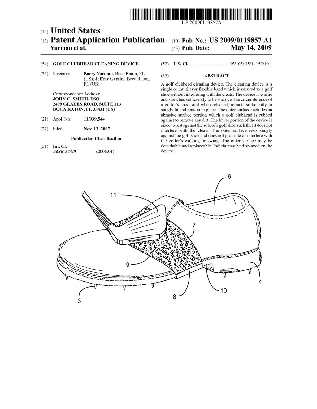 Golf Clubhead Cleaning Device - diagram, schematic, and image 01