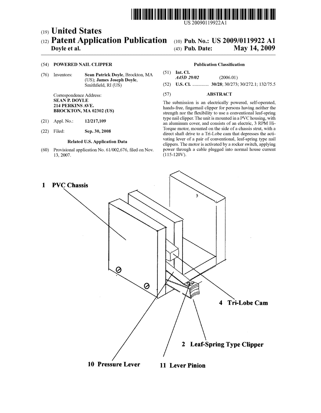 Powered nail clipper - diagram, schematic, and image 01