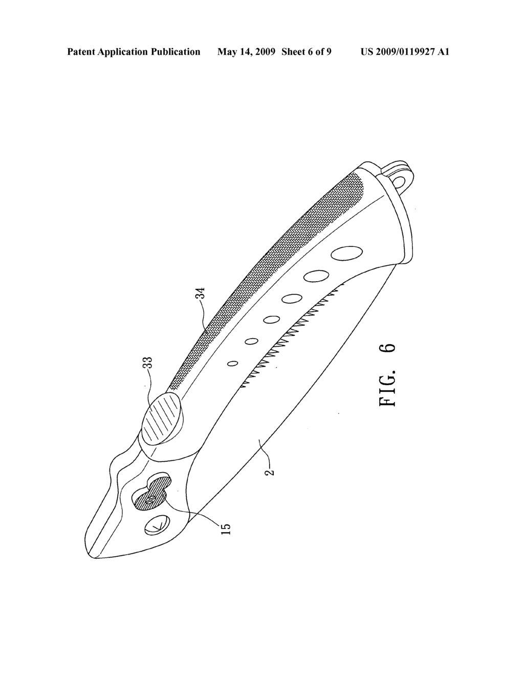 Foldable saw with folding in guide - diagram, schematic, and image 07