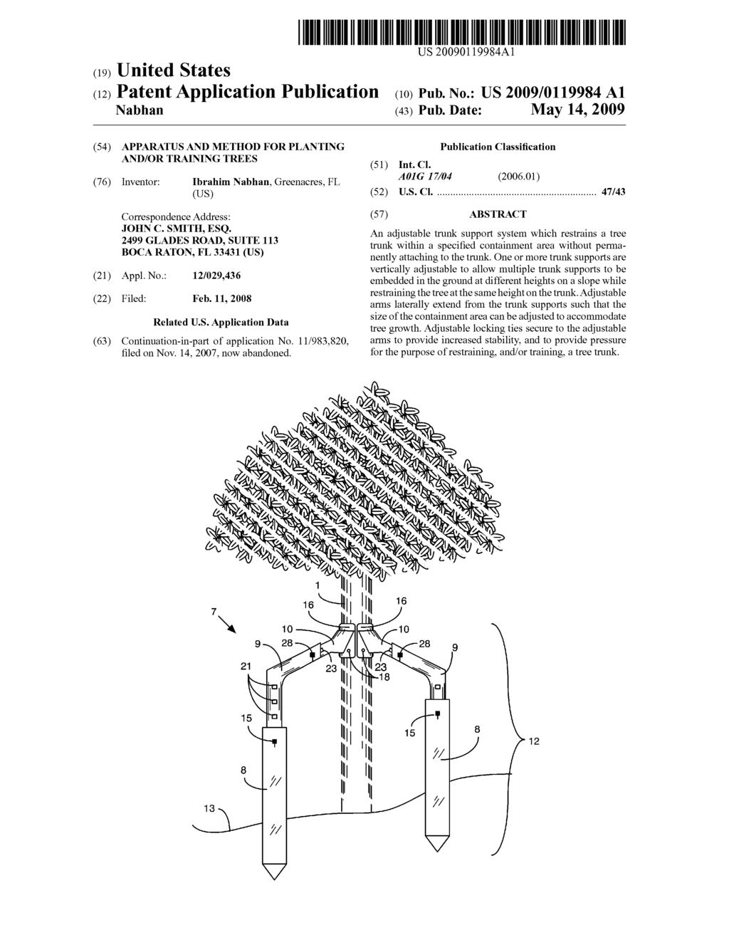 Apparatus and Method For Planting and/or Training Trees - diagram, schematic, and image 01