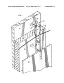 Concrete form tie with connector for finishing panel diagram and image