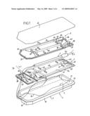 DEVICE FOR PACKAGING AND FOLDING A FLEXIBLE MATERIAL PART, IN PARTICULAR A PARIETAL REINFORCEMENT diagram and image