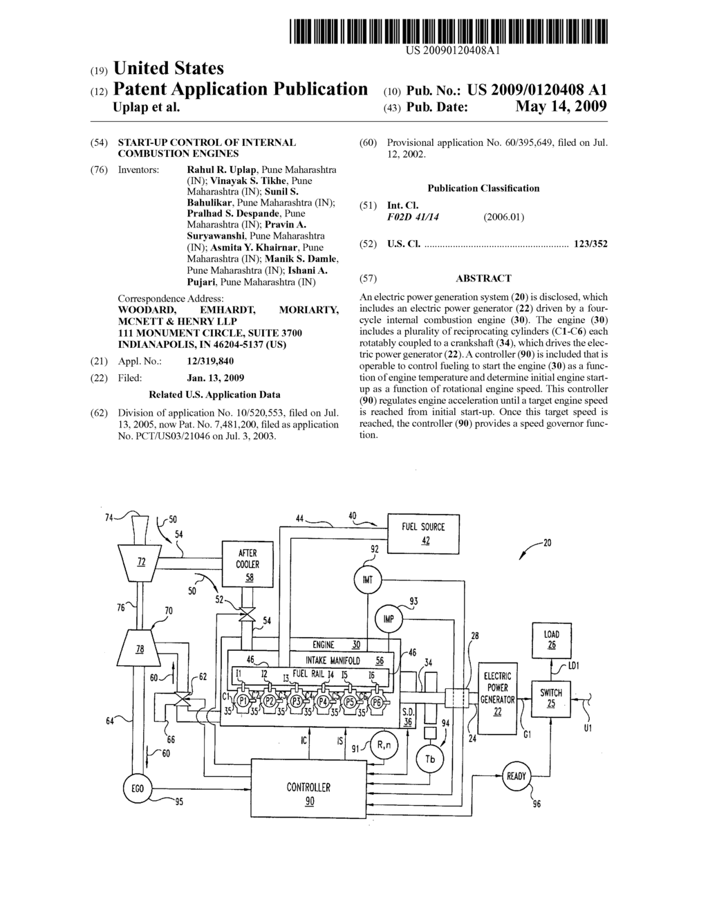 Start-UP control of internal combustion engines - diagram, schematic, and image 01