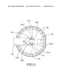 Secure mechanism of portable accessory device for outdoor umbrella diagram and image