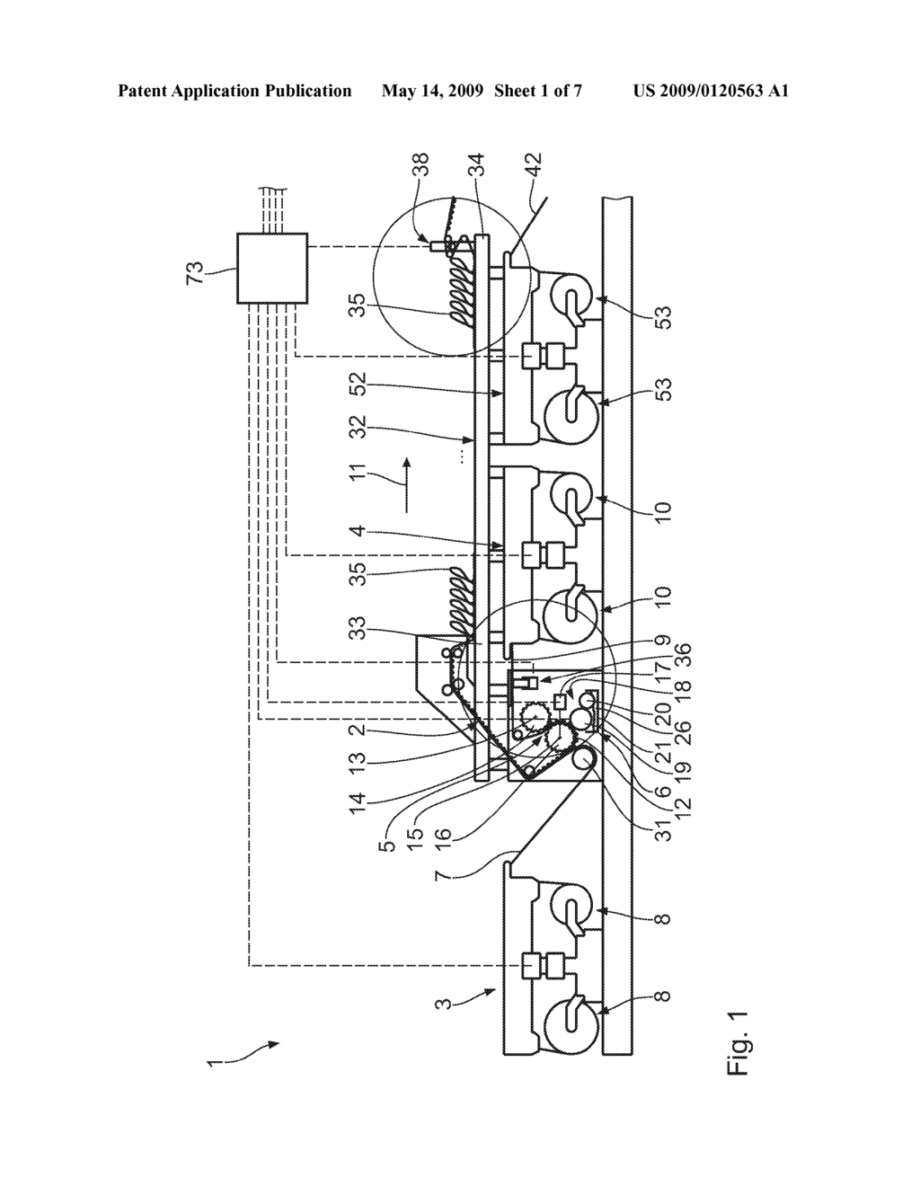 CORRUGATED CARDBOARD MACHINE AND METHOD OF PRODUCING AN ENDLESS WEB OF CORRUGATED CARDBOARD - diagram, schematic, and image 02