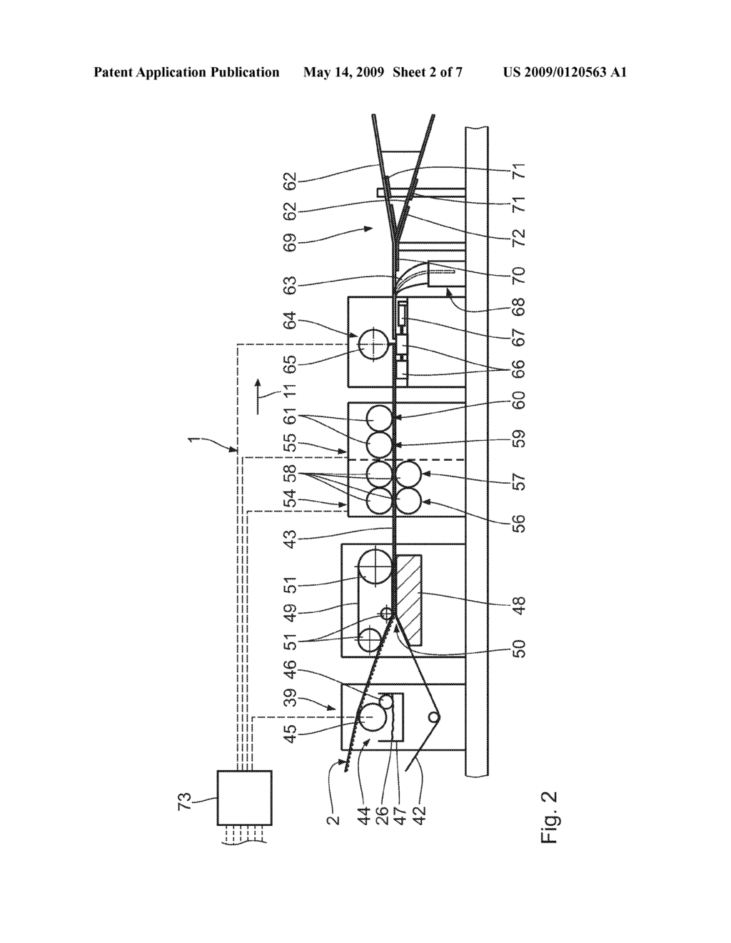 CORRUGATED CARDBOARD MACHINE AND METHOD OF PRODUCING AN ENDLESS WEB OF CORRUGATED CARDBOARD - diagram, schematic, and image 03