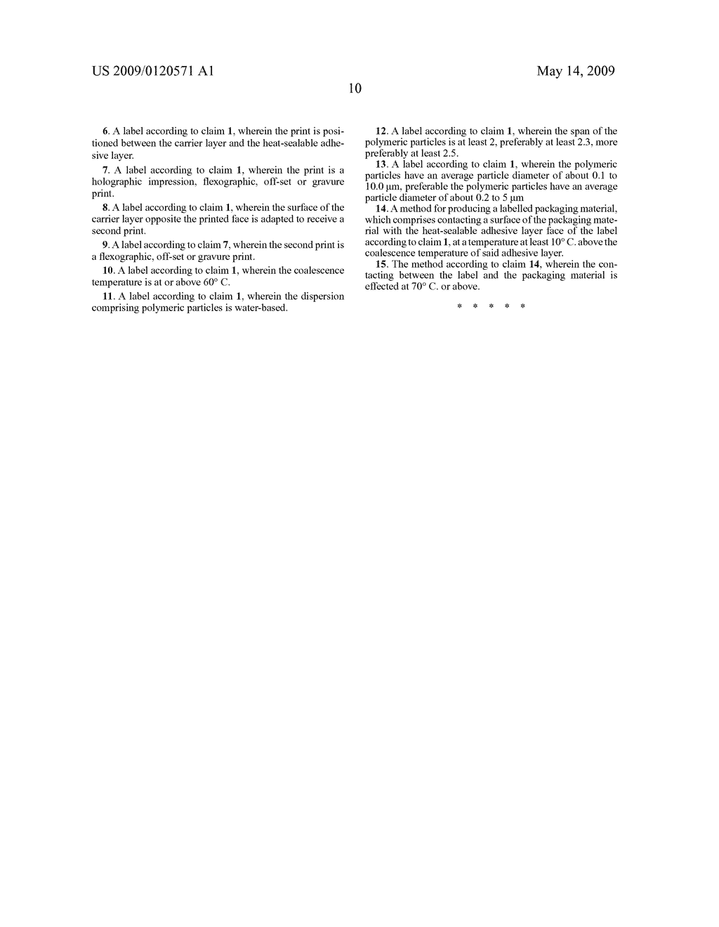 Heat-sealable label - diagram, schematic, and image 17