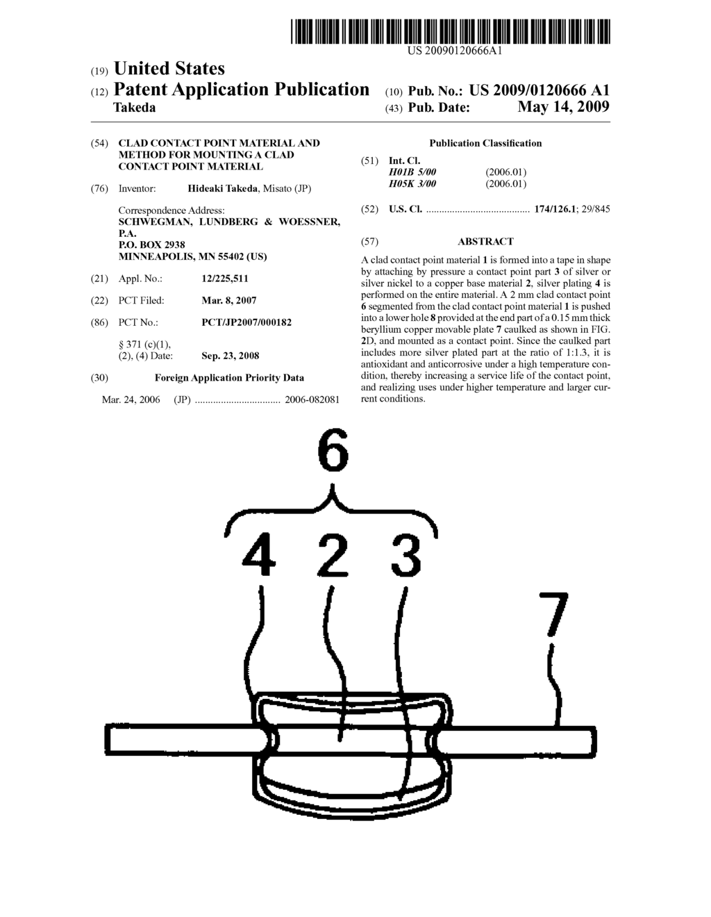 Clad Contact Point Material and Method for Mounting a Clad Contact Point Material - diagram, schematic, and image 01