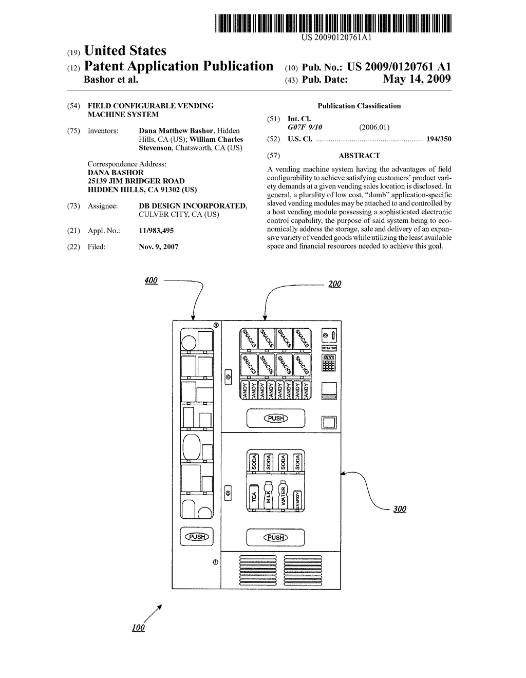 Field configurable vending machine system - diagram, schematic, and image 01