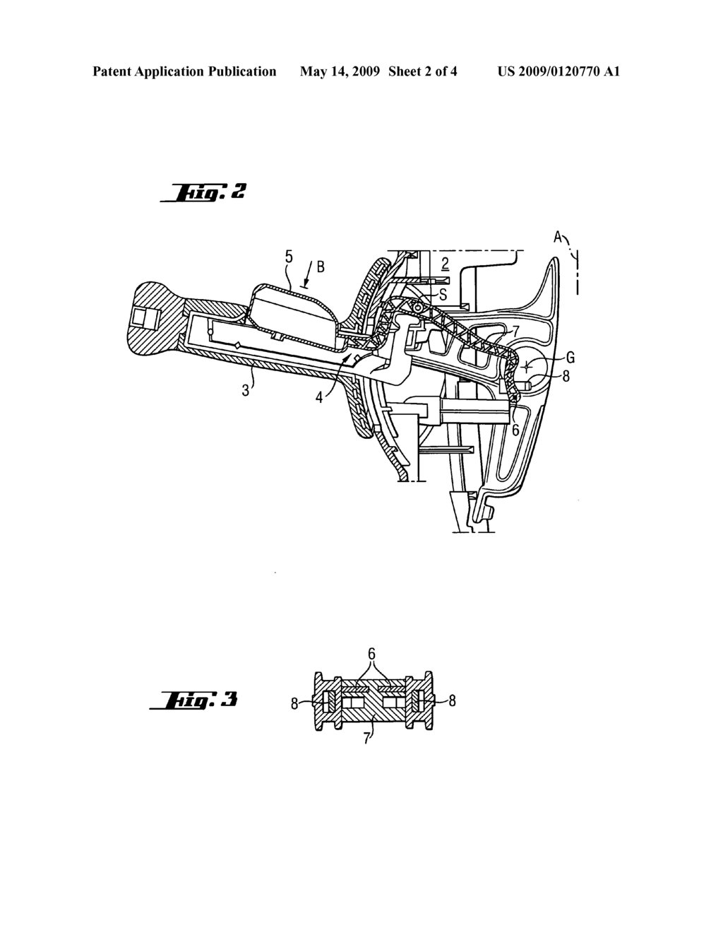 Percussion hand-held power tool with contactless manual switch located in side handle - diagram, schematic, and image 03