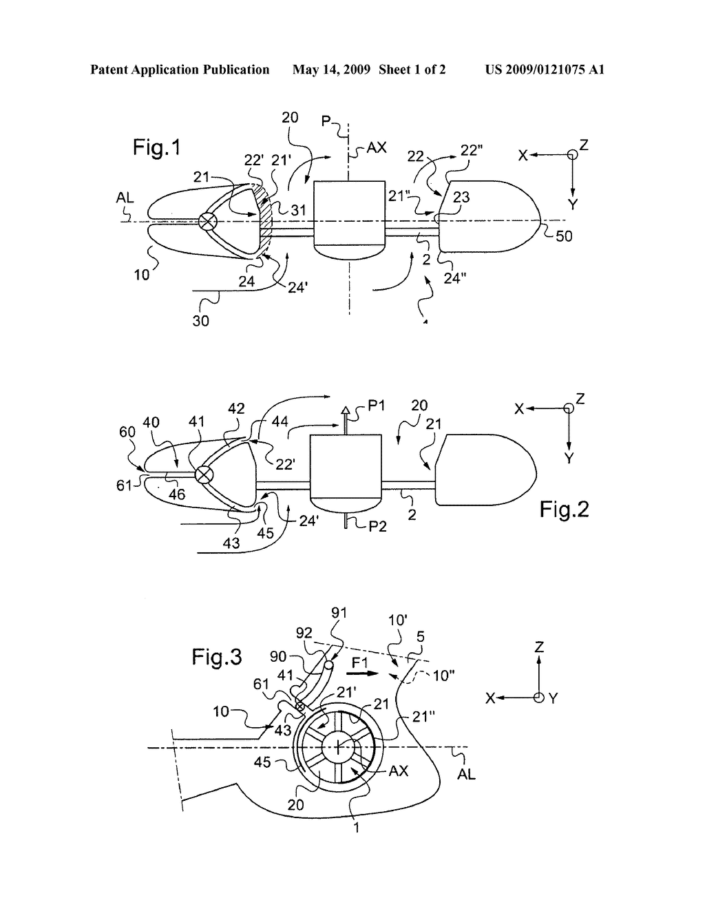 AIRCRAFT PROVIDED WITH A SILENT SHROUDED ROTOR - diagram, schematic, and image 02