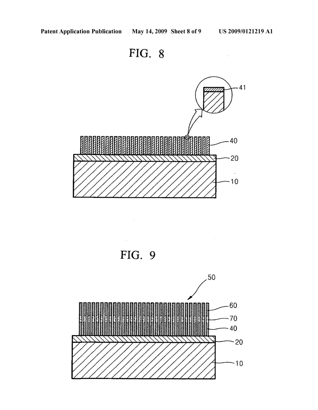 Carbon nanotubes, method of growing the same, hybrid structure and method of growing the hybrid structure, and light emitting device - diagram, schematic, and image 09