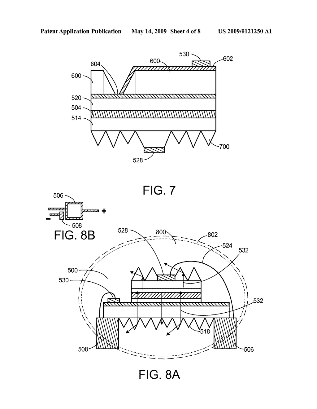 HIGH LIGHT EXTRACTION EFFICIENCY LIGHT EMITTING DIODE (LED) USING GLASS PACKAGING - diagram, schematic, and image 05