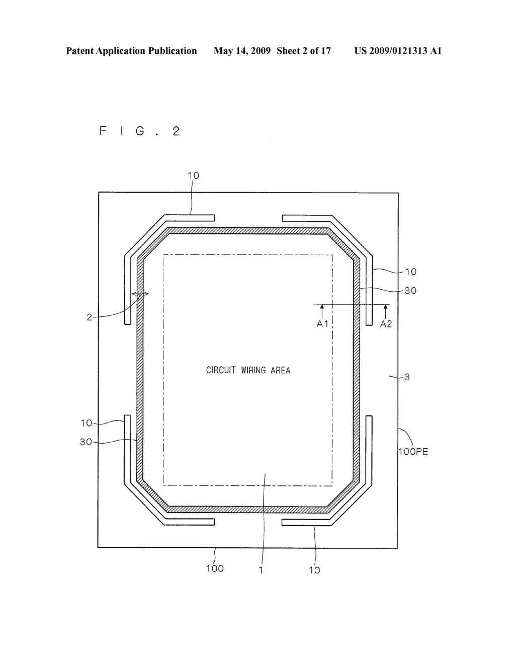 SEMICONDUCTOR DEVICE WITH AT LEAST ONE AIR GAP PROVIDED IN CHIP OUTER AREA - diagram, schematic, and image 03