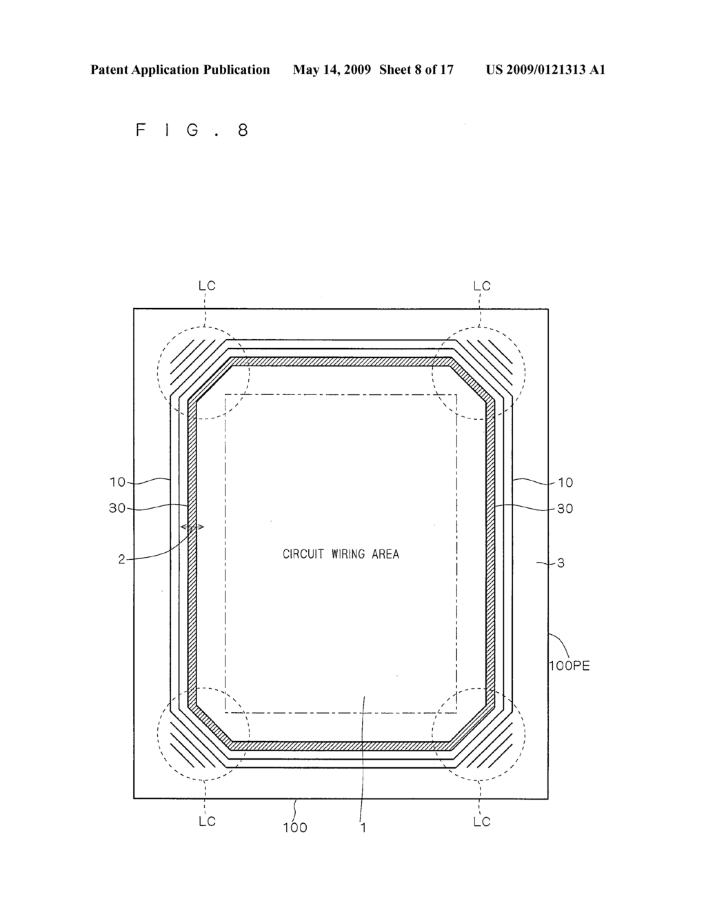 SEMICONDUCTOR DEVICE WITH AT LEAST ONE AIR GAP PROVIDED IN CHIP OUTER AREA - diagram, schematic, and image 09