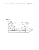 BOARD ADAPTED TO MOUNT AN ELECTRONIC DEVICE, SEMICONDUCTOR MODULE AND MANUFACTURING METHOD THEREFORE, AND PORTABLE DEVICE diagram and image