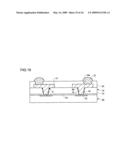 BOARD ADAPTED TO MOUNT AN ELECTRONIC DEVICE, SEMICONDUCTOR MODULE AND MANUFACTURING METHOD THEREFORE, AND PORTABLE DEVICE diagram and image