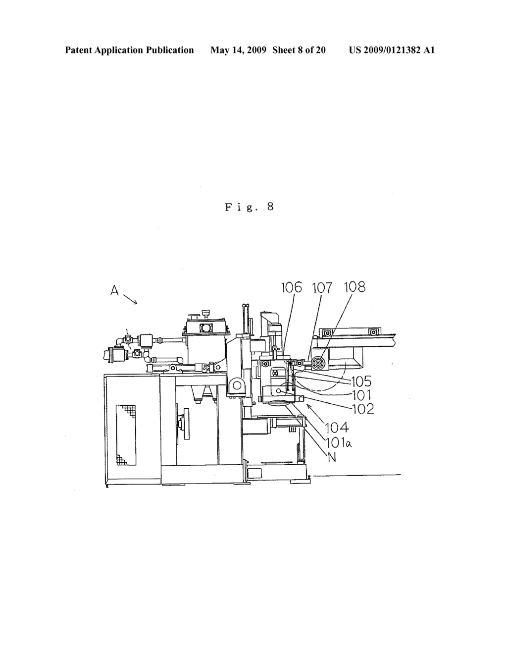 CORE-SETTING APPARATUS USED FOR A MOLDING APPARATUS AND A METHOD FOR SETTING A CORE - diagram, schematic, and image 09