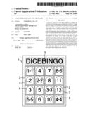 Card for bingo game type dice game diagram and image