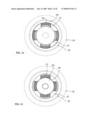 Electric machinery of permeable polar face & magnetic circuit sandwiched PM magnetic pole diagram and image