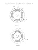 Electric machinery of permeable polar face & magnetic circuit sandwiched PM magnetic pole diagram and image