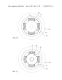 Electric machinery of permeable polar face & magnetic circuit sandwiched PM magnetic pole diagram and image