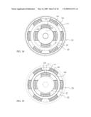 Electric machinery of permeable polar face & magnetic circuit sandwiched PM magnetic pole diagram and image