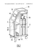 MOBILE FUNCTIONAL HOSPITAL UNIT FOR THE TEMPORARY DISTRUBUTION OF MEDICAL FLUIDS diagram and image