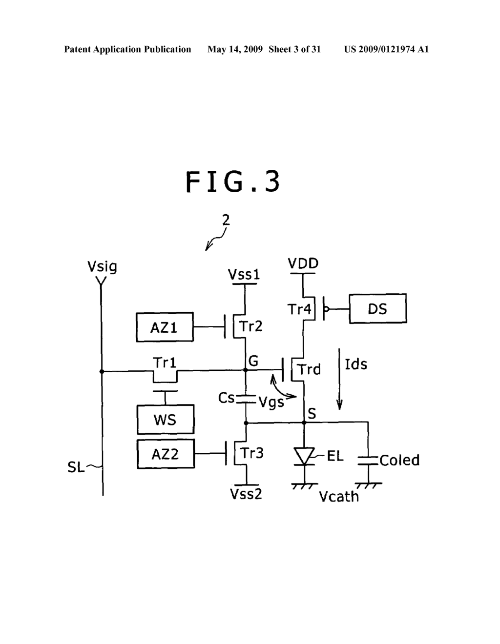 Display device, method for driving the same, and electronic apparatus - diagram, schematic, and image 04