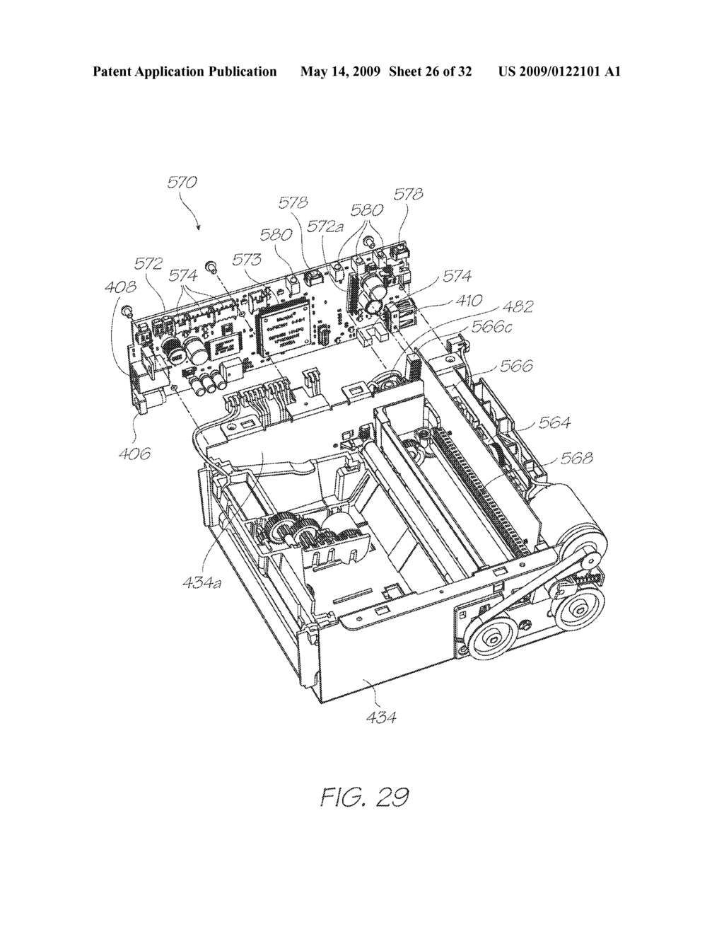 PRINTHEAD CAPPING ARRANGEMENT WITH PIVOTABLE SHAFT MOUNTS - diagram, schematic, and image 27