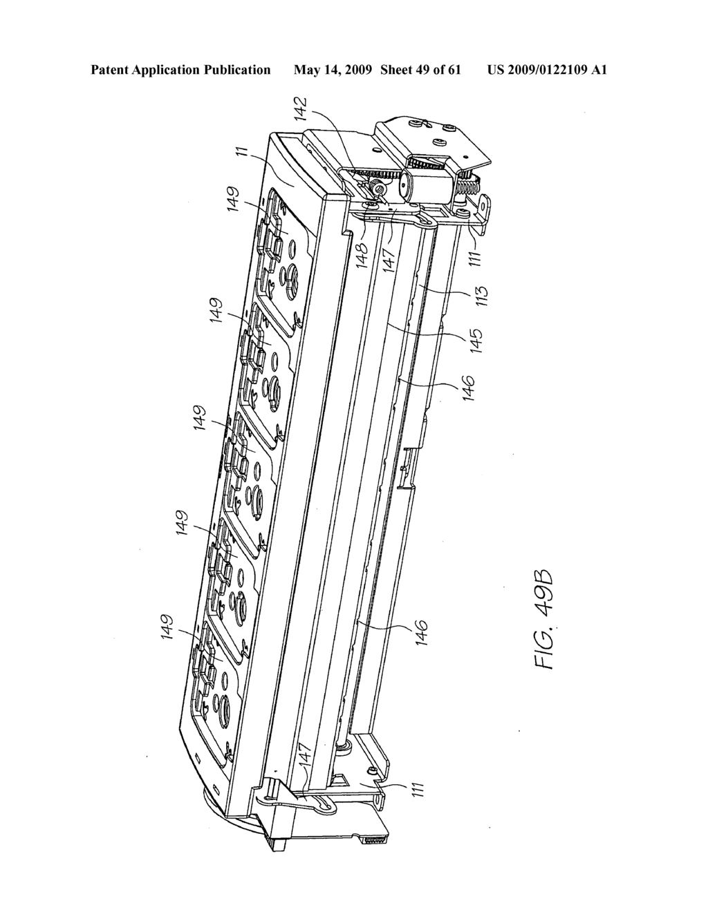 PRINTER WITH PRINTHEAD CHIP HAVING INK CHANNELS REINFORCED BY TRANSVERSE WALLS - diagram, schematic, and image 50