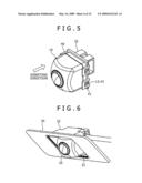 CAMERA MOUNTING STRUCTURE, CAMERA MOUNTING METHOD AND EXTERIOR PANEL COMPONENT OF A VEHICLE diagram and image