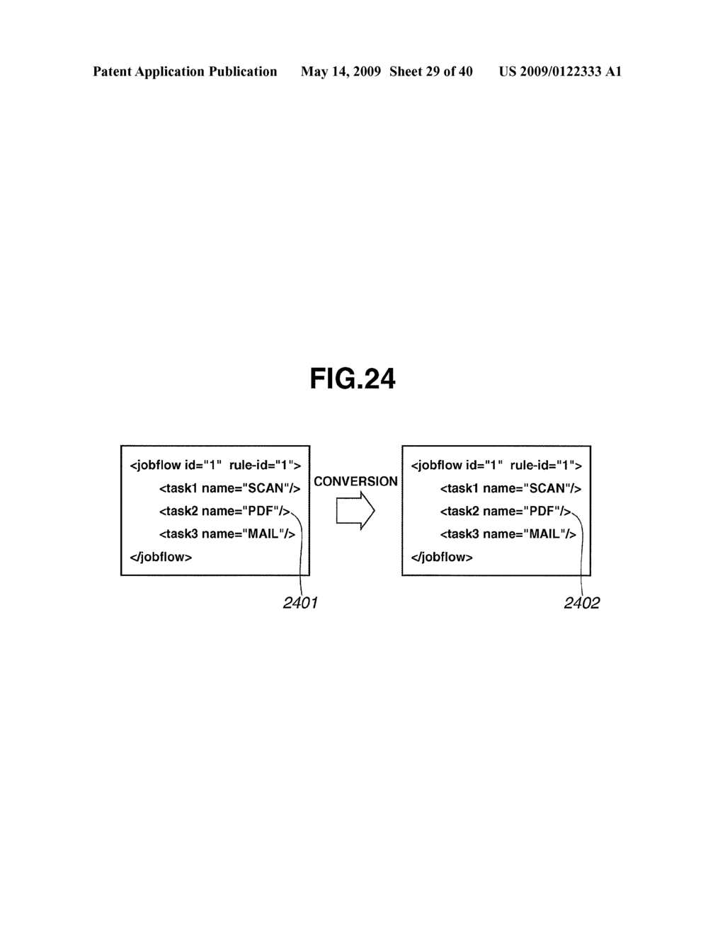 COOPERATIVE JOB FLOW CREATING APPARATUS, COOPERATIVE JOB FLOW CREATING METHOD, SERVICE PROCESSING APPARATUS, SERVICE PROCESSING METHOD, MANAGEMENT SERVER, FLOW CONVERSION METHOD, JOB FLOW EXECUTION METHOD, PROGRAM, AND STORAGE MEDIUM - diagram, schematic, and image 30