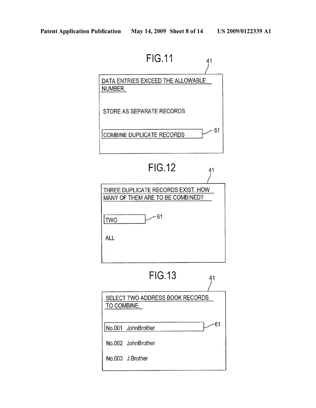 COMMUNICATION DEVICE CAPABLE OF ORGANIZING DUPLICATED ADDRESS BOOK RECORDS - diagram, schematic, and image 09