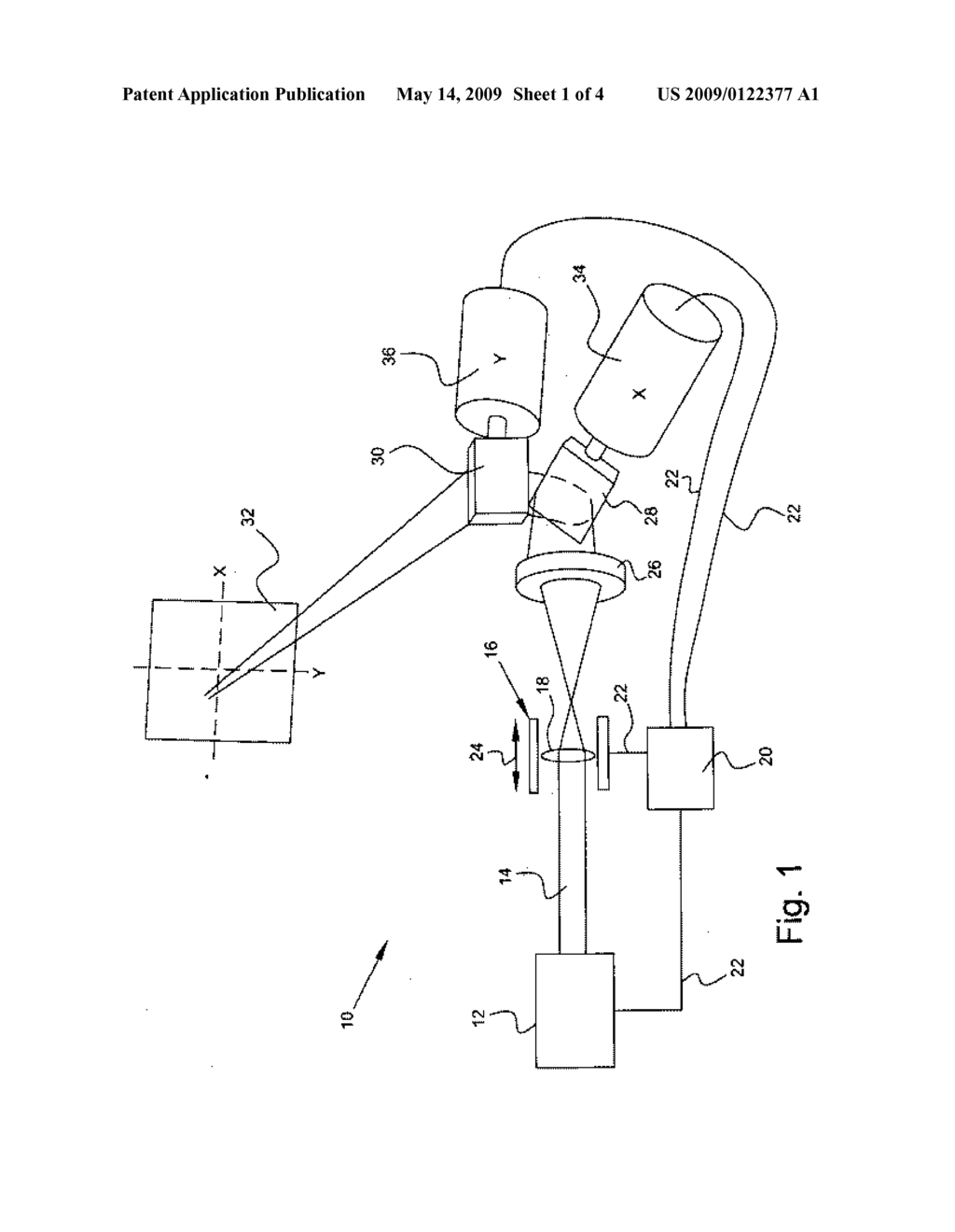 LENS DEVICE COMPRISING A DISPLACEABLE LENS AND LASER SCANNING SYSTEM - diagram, schematic, and image 02