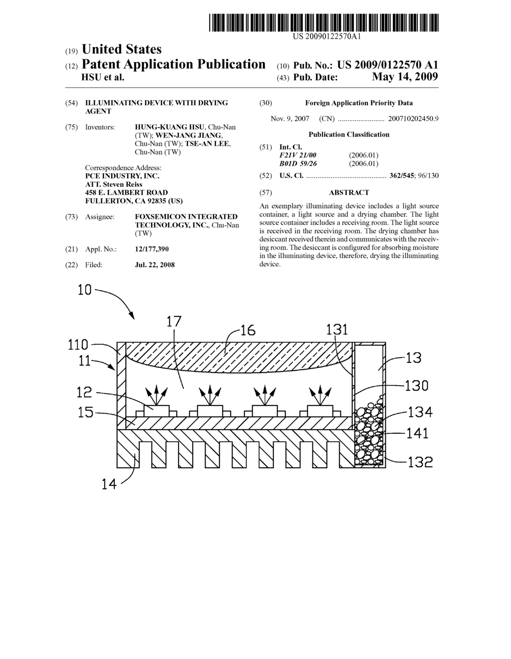 ILLUMINATING DEVICE WITH DRYING AGENT - diagram, schematic, and image 01