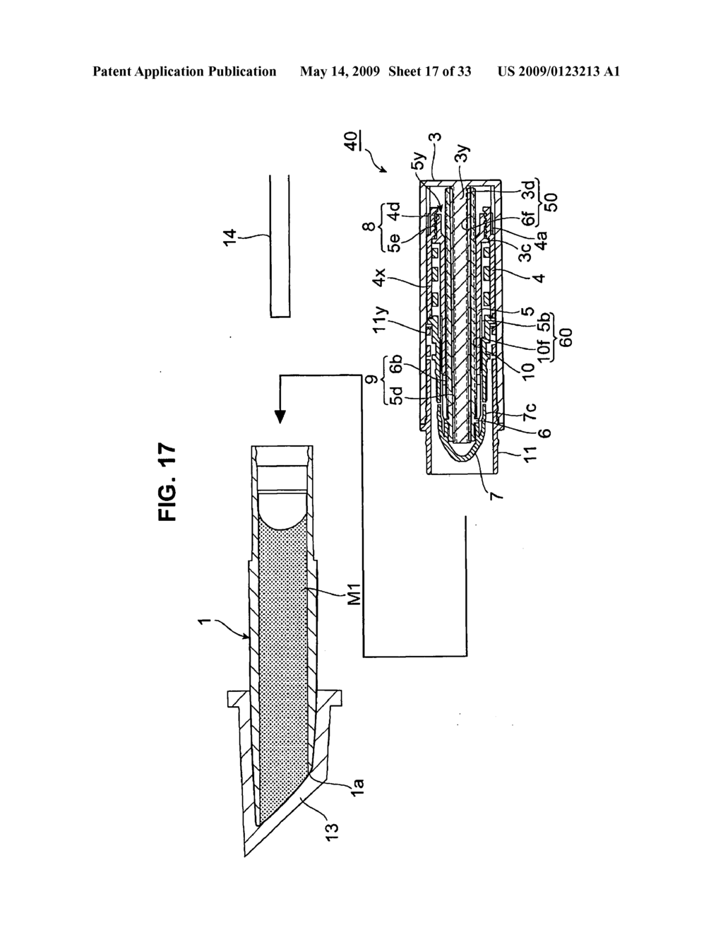 Stick-Shaped material extruding container - diagram, schematic, and image 18