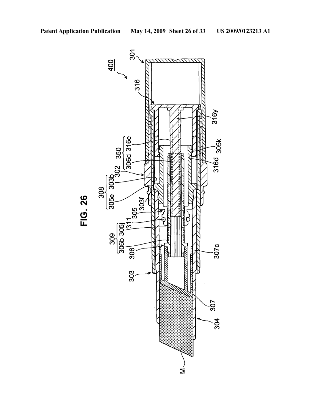 Stick-Shaped material extruding container - diagram, schematic, and image 27