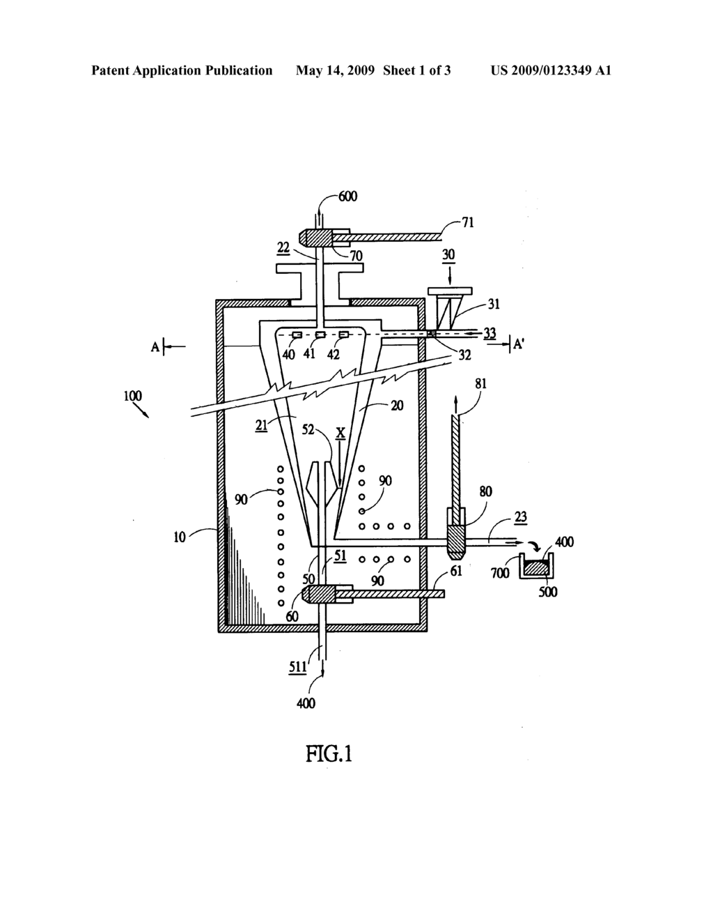 Self-propagating combustion cyclone reactor - diagram, schematic, and image 02