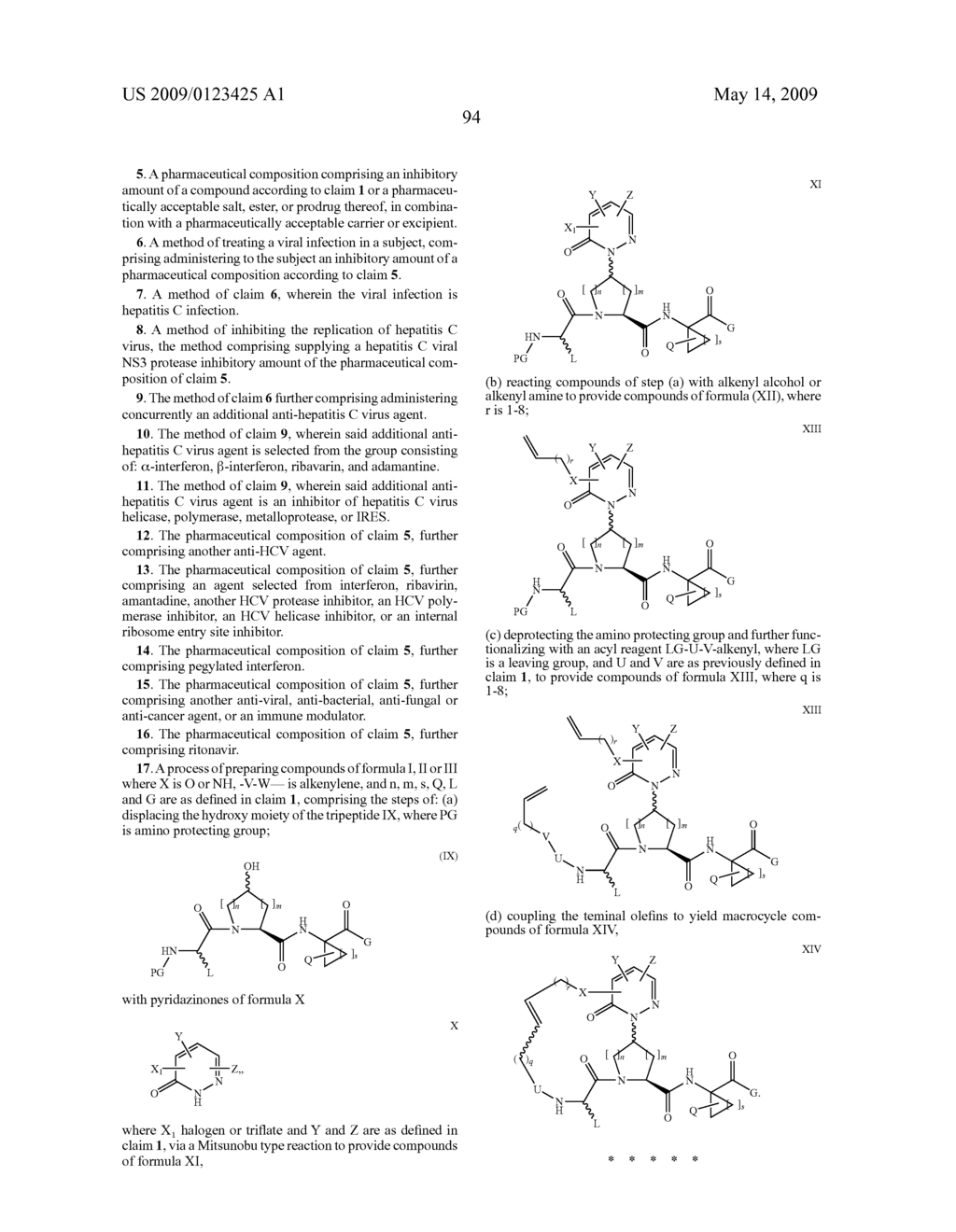 MACROCYCLIC, PYRIDAZINONE-CONTAINING HEPATITIS C SERINE PROTEASE INHIBITORS - diagram, schematic, and image 95
