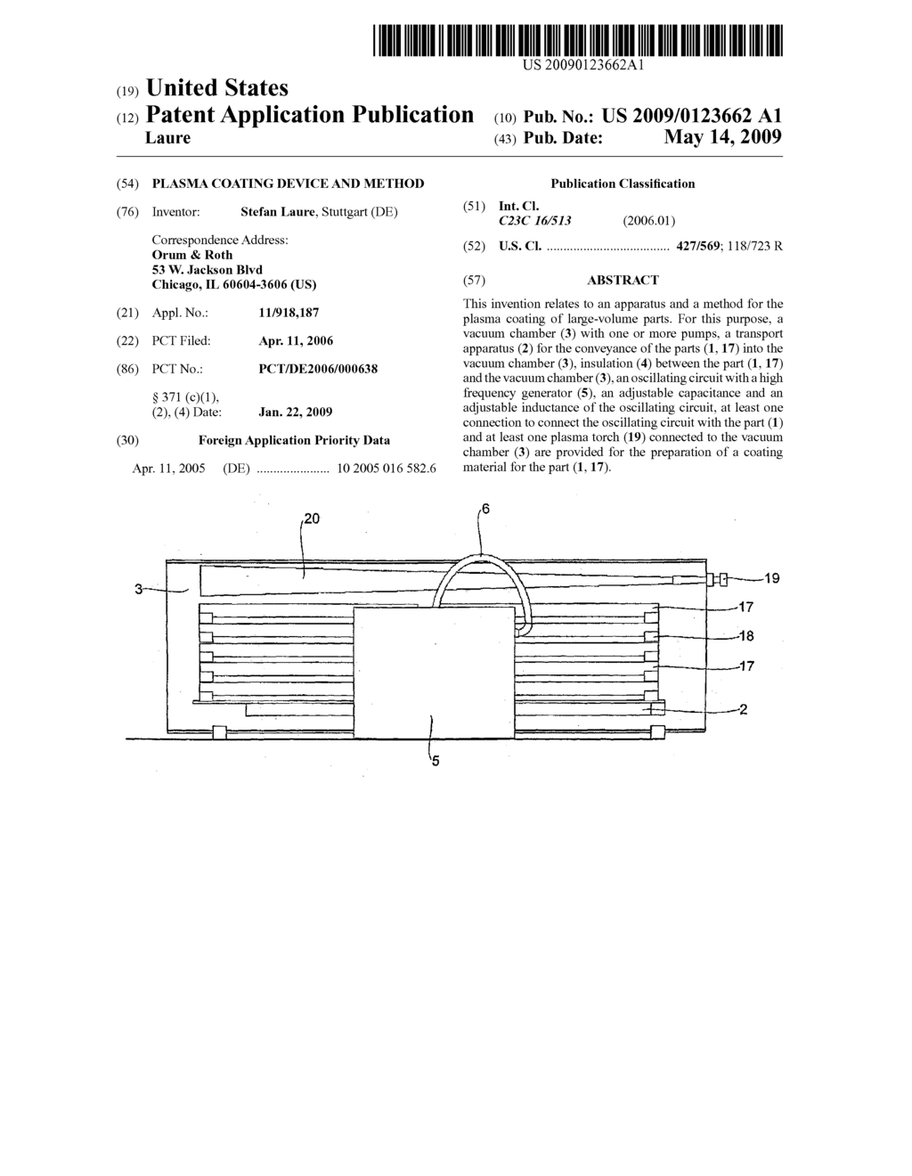 Plasma Coating Device and Method - diagram, schematic, and image 01